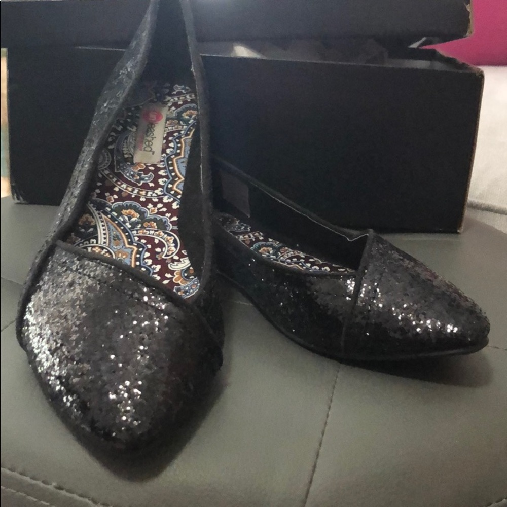 Rocket Dog Unleashed Black Sequin Flats